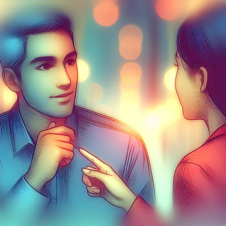 Visual representation of "I tell you" - Used to impart some news or information to someone.