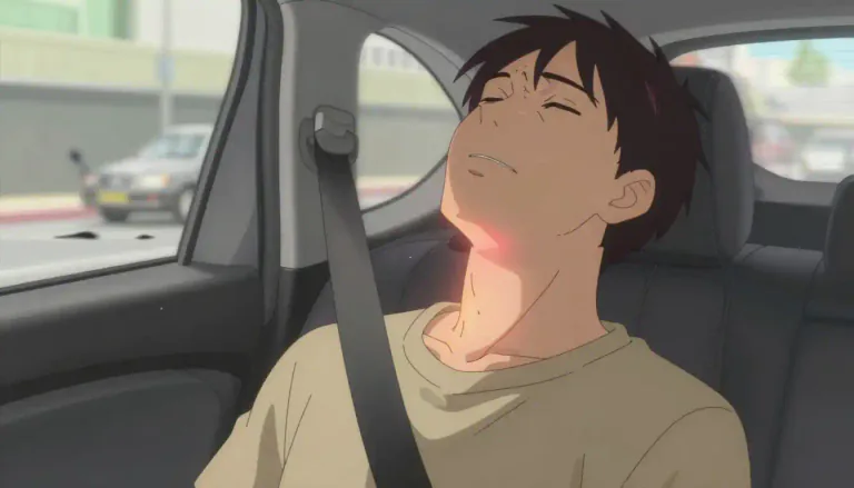Visual representation of "whiplash" - An injury to the neck caused by a sudden movement of the head backward, forward, or side to side