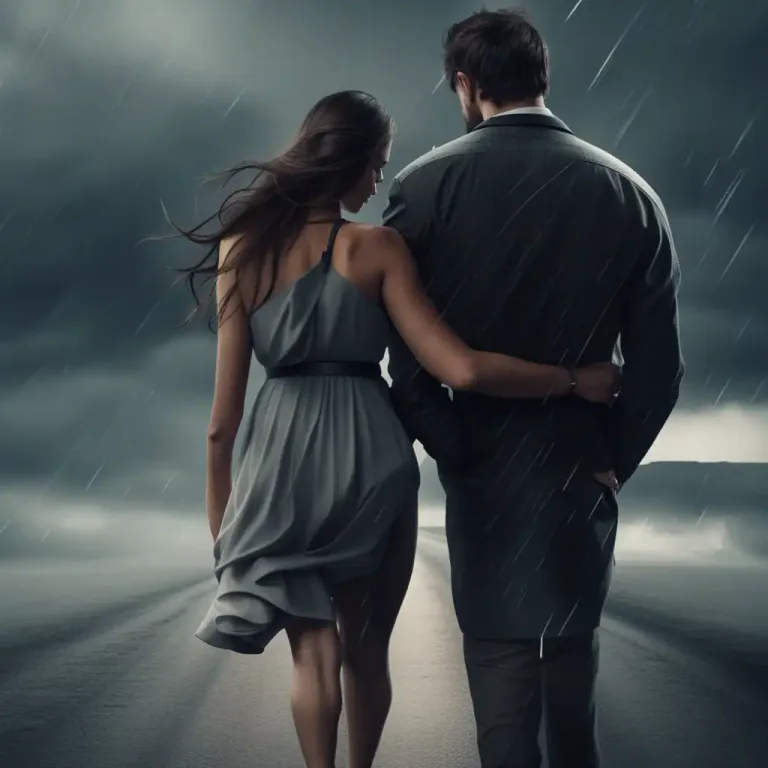 Visual representation of "stick with" - To stay close to a person, especially when they are in trouble