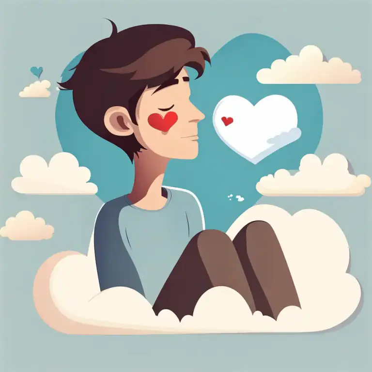 Visual representation of "moon around" - To behave in a foolish or aimless manner, often fantasizing or daydreaming.