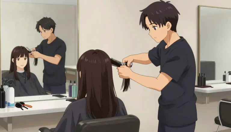 Visual representation of "hairstylist" - A person whose job is to cut, style, and take care of people's hair.