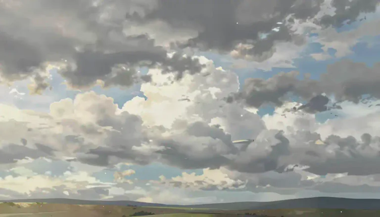 Visual representation of "cloudiness" - The state of being cloudy or having clouds