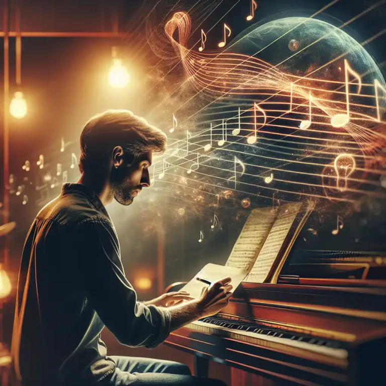 Visual representation of "harmonization" - In music, the process of composing a chord in support of a melody line.