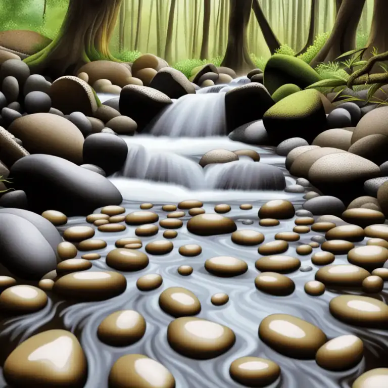 Visual representation of "babble" - to make continuous sounds, like the water flowing over stones in a stream.