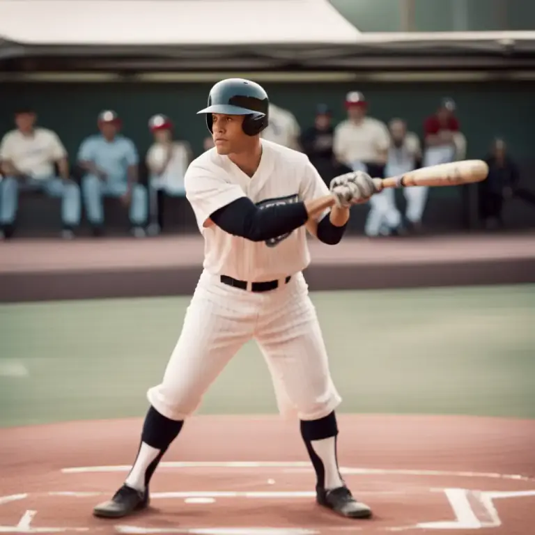 Visual representation of "batter" - the player in the game of baseball or cricket who is currently trying to hit the ball