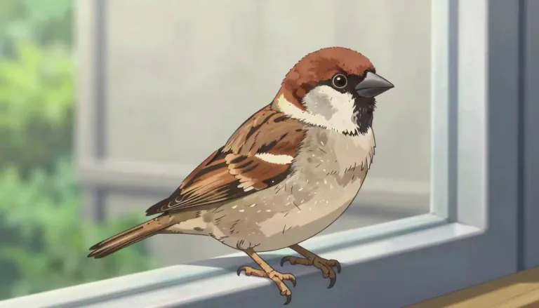 Visual representation of "sparrow" - A small bird that is very common in many parts of the world.