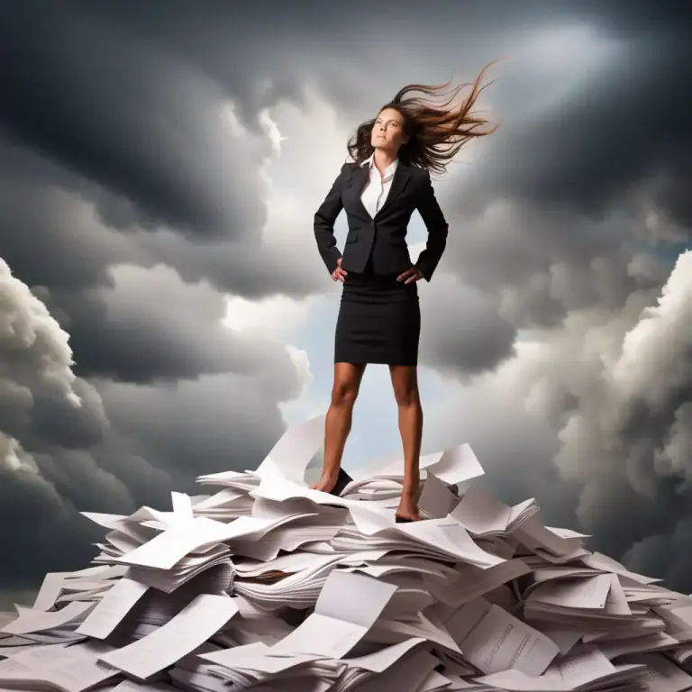Visual representation of "keep your end up" - To maintain your performance or effort, especially in a difficult situation