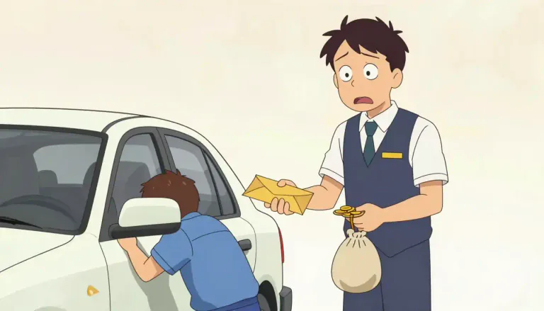 Visual representation of "compensate" - To give something to someone to make up for a loss or problem