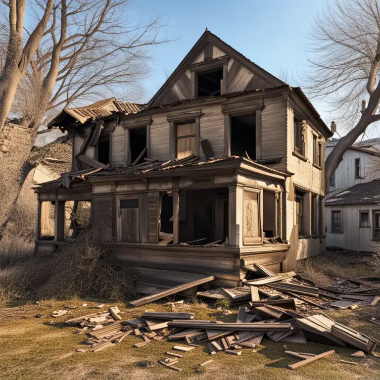 Visual representation of "fall apart" - To break into pieces