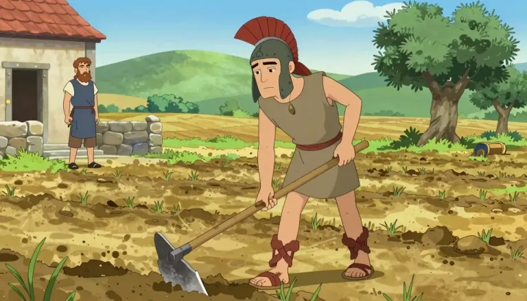 Visual representation of "helot" - A member of a class of serfs in ancient Sparta who were bound to the land and worked for the landowners.