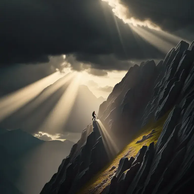 Visual representation of "hope for the best" - To be optimistic and expect good outcomes in the future, even though there might be difficulties.