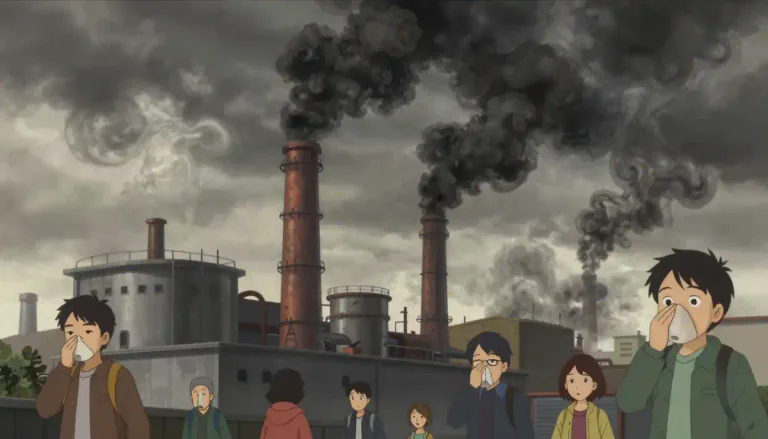 Visual representation of "fume" - Smoke or gas that smells bad or is dangerous to breathe in