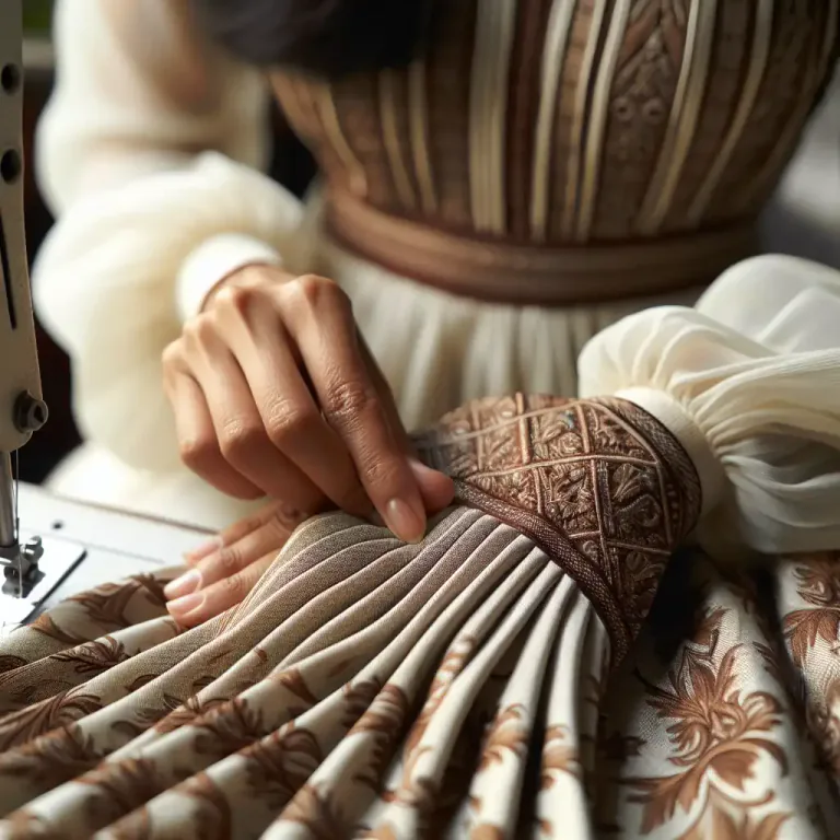 Visual representation of "croft" - To make a puckered seam in fabric.