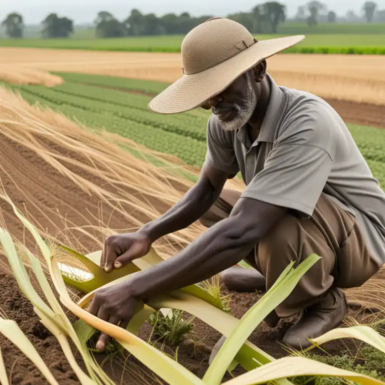 Visual representation of "sabre" - A tool with a curved blade used for cutting grass or crops by hand.