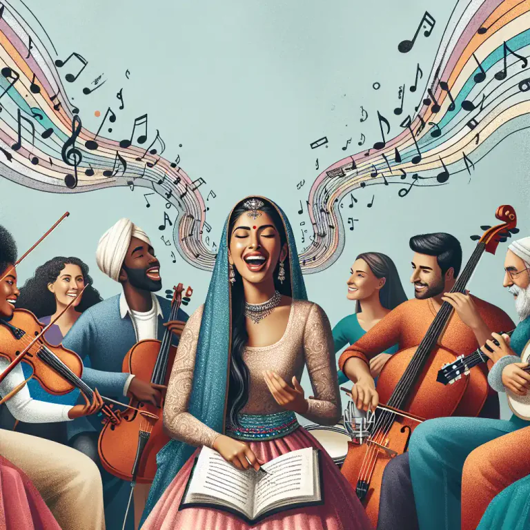 Visual representation of "harmonize" - To add harmonies to a melody