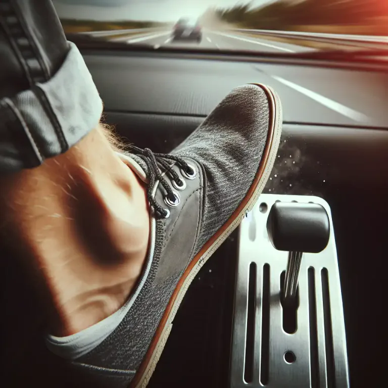 Visual representation of "gun" - The accelerator of a motor vehicle