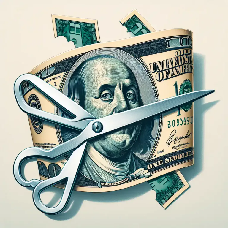 Visual representation of "cut" - To reduce something in amount, size, or intensity.