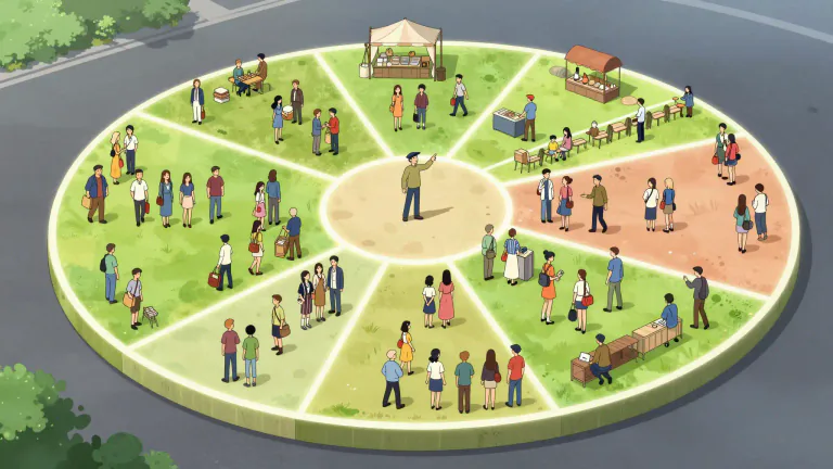 Visual representation of "segmentation" - The process of dividing something into parts
