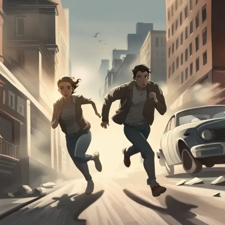 Visual representation of "chase" - The act of running after someone or something