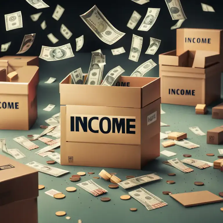 Visual representation of "income" - The money that a company or organization receives over a period of time