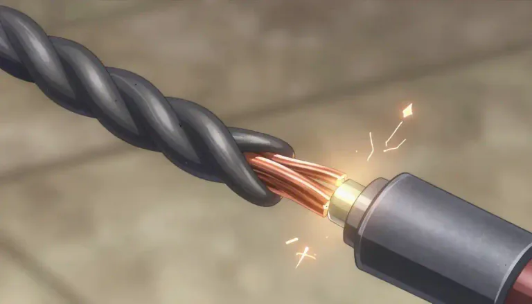 Visual representation of "cable" - A thick cord of wire used to send information or electricity