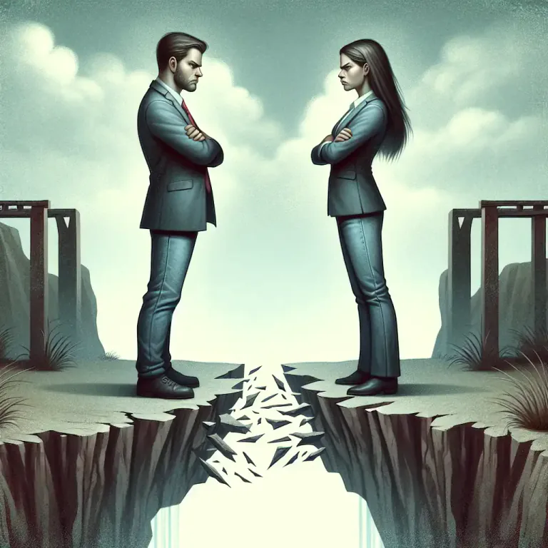 Visual representation of "deadlock" - To cause a situation or process to come to a point where no further progress is possible.