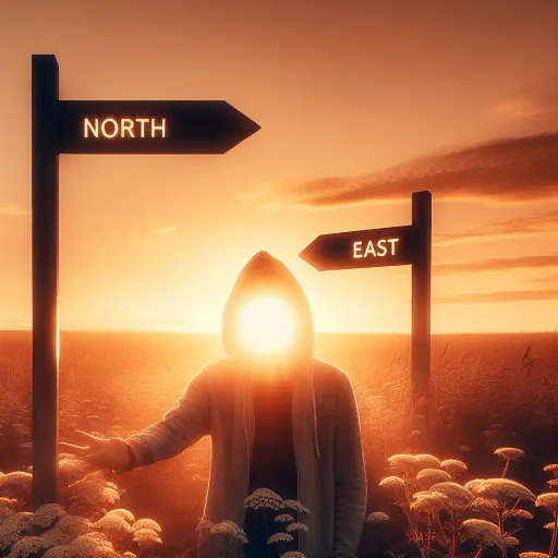 Illustration for Opposite of West