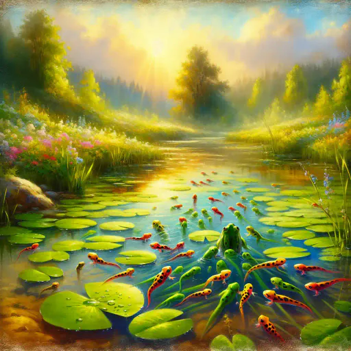 Illustration for Amphibian Life Cycle