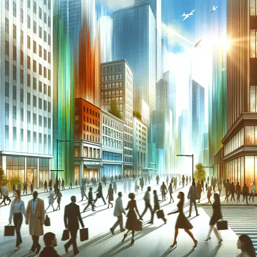 Illustration for Urban Busy Area