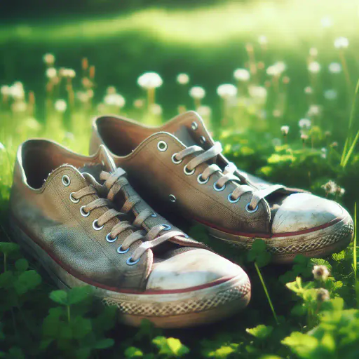 Illustration for Worn-out shoes