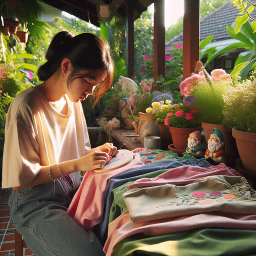 Illustration for Sewing action