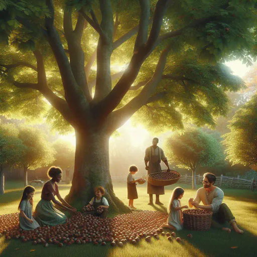 Illustration for Tree and Nuts