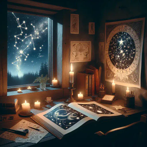 Illustration for Zodiac Constellation
