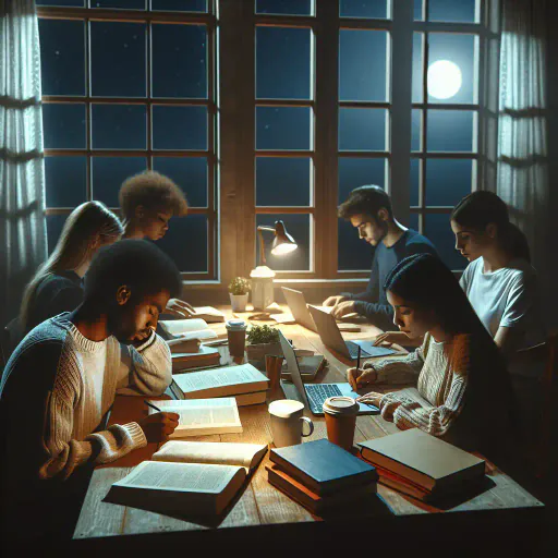 Illustration for Nighttime Studying