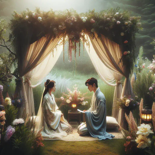Illustration for Romantic Setting