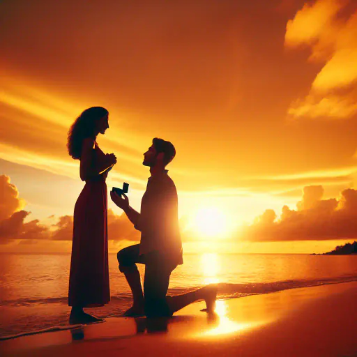 Illustration for Romantic Setting