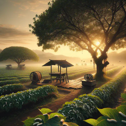 Illustration for Silk Production