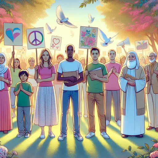 Illustration for Non-Violence Emphasis