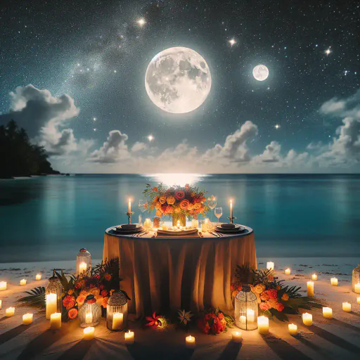 Illustration for Romantic Setting