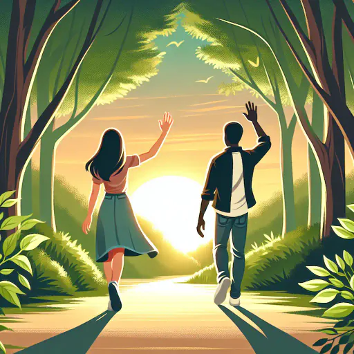 Illustration for Casual Farewell