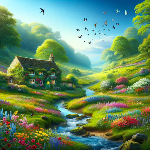 Illustration for Idyllic Setting