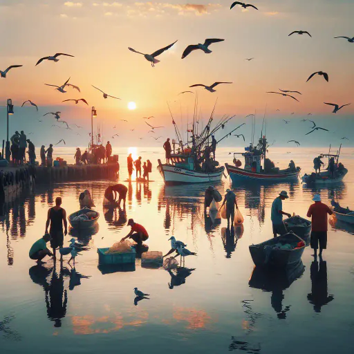Illustration for Waterfront Activity